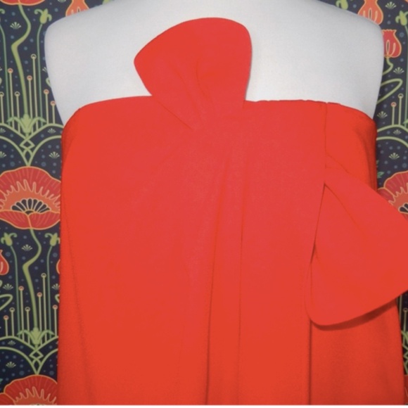 Antonio Melani Liz Damrich Radziwill Red Strapless Bow Chic Maxi Dress Cocktail - Picture 6 of 9